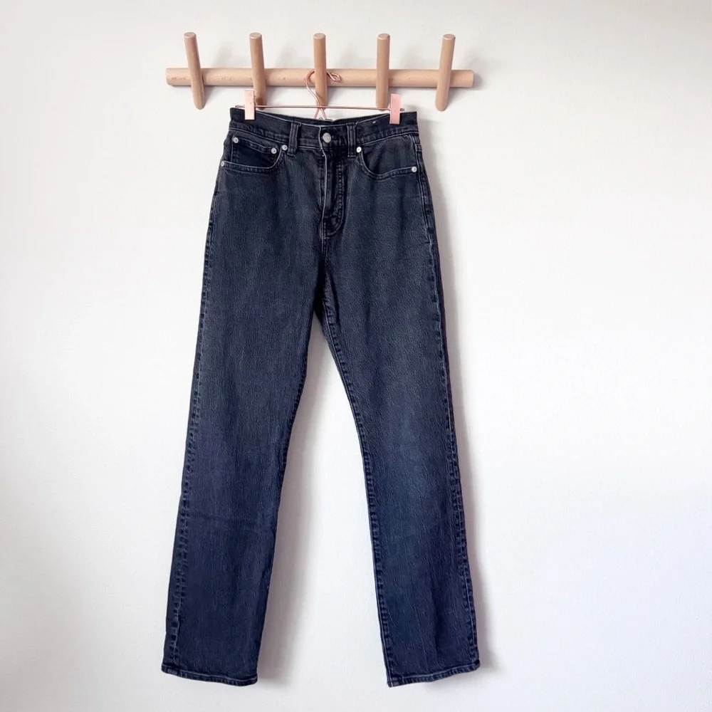 Madewell 90”s Straight Leg Classic Black Denim Jeans - Picture 1 of 12